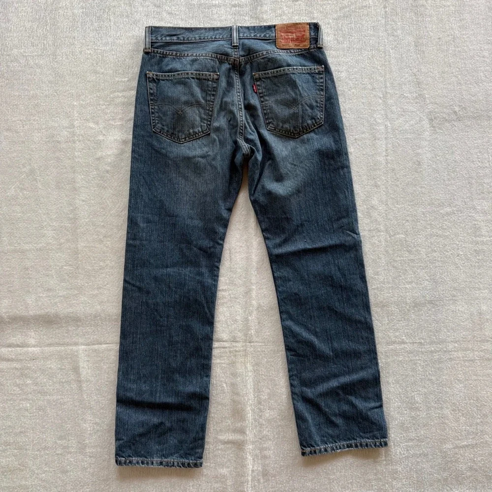 Levi's 505 Jeans Men's 31x30 Regular Fit Straight Leg Dark Wash 100% Cotton